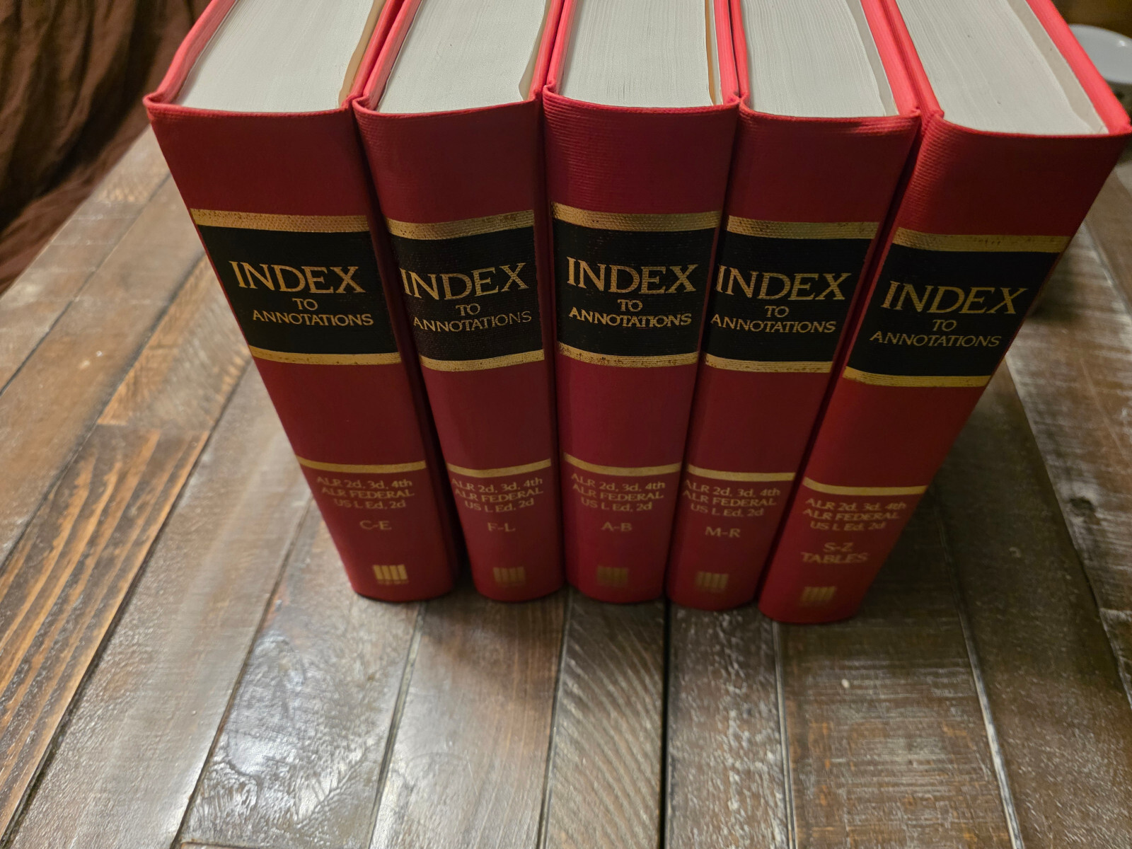 Law Reference Book American Law Reports Index to Annotations Hardcover lot of 5