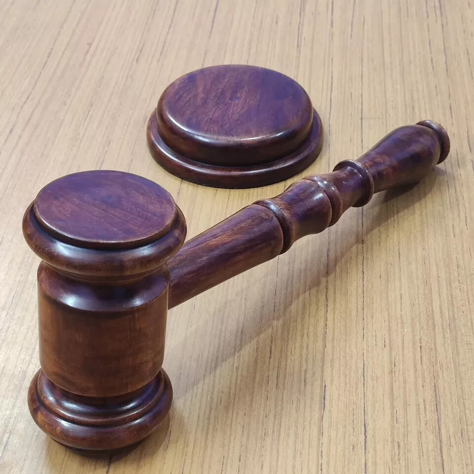 Antique Lawyer Judge Gavel Hammer Wood Collectible Table Decorative Item