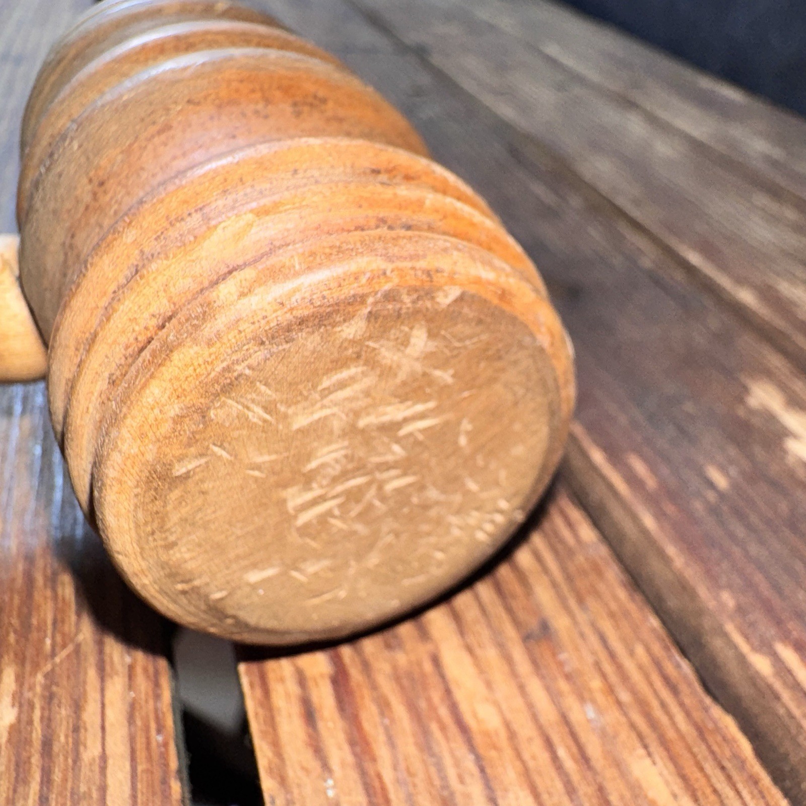 Vintage Wooden Gavel Judge Courtroom / Auctioneer’s Hammer 8.5” Legal Decor