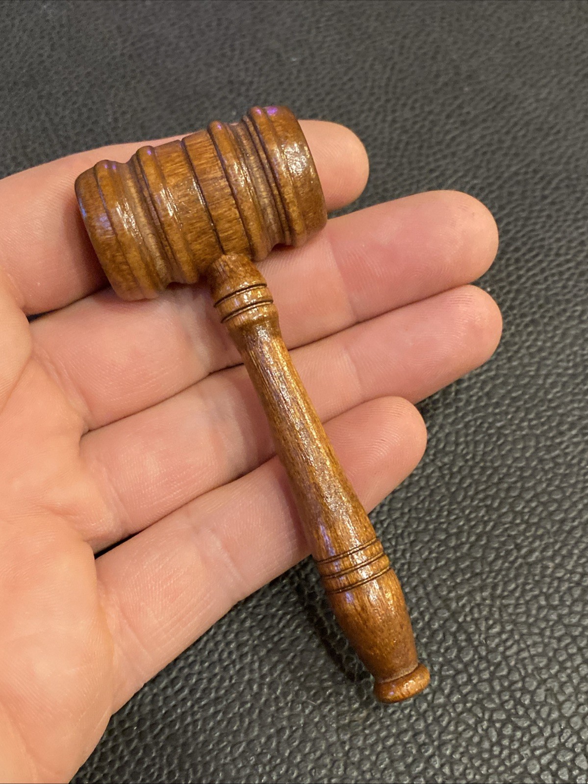 VTG 1960s VFW LOGO MINI TURNED WOOD GAVEL JUDGE’S GAVEL VETERANS OF FOREIGN WARS