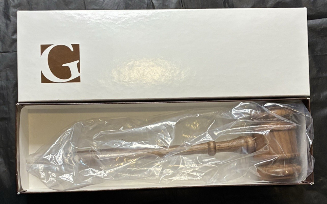 Auction Judge Wooden Gavel Hammer Brand New In Original Box