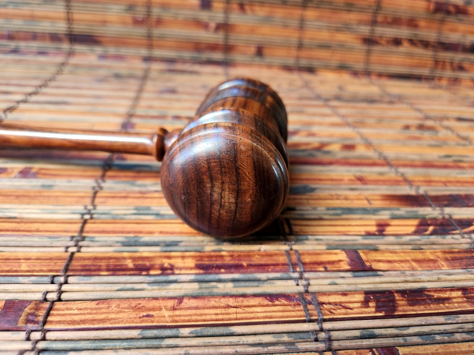 BEAUTIFUL HARDWOOD GAVEL – HARDWOOD HAMMER, NICE!!!!