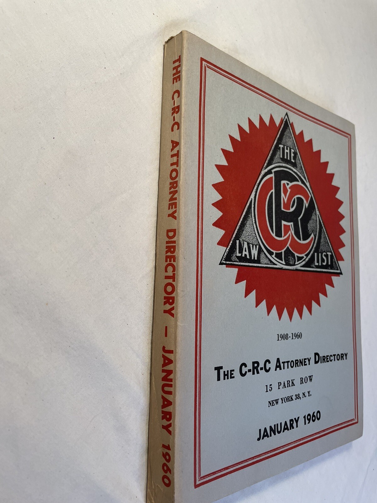 The CRC Law List 1960 Attorney Directory ABA American Bar Association