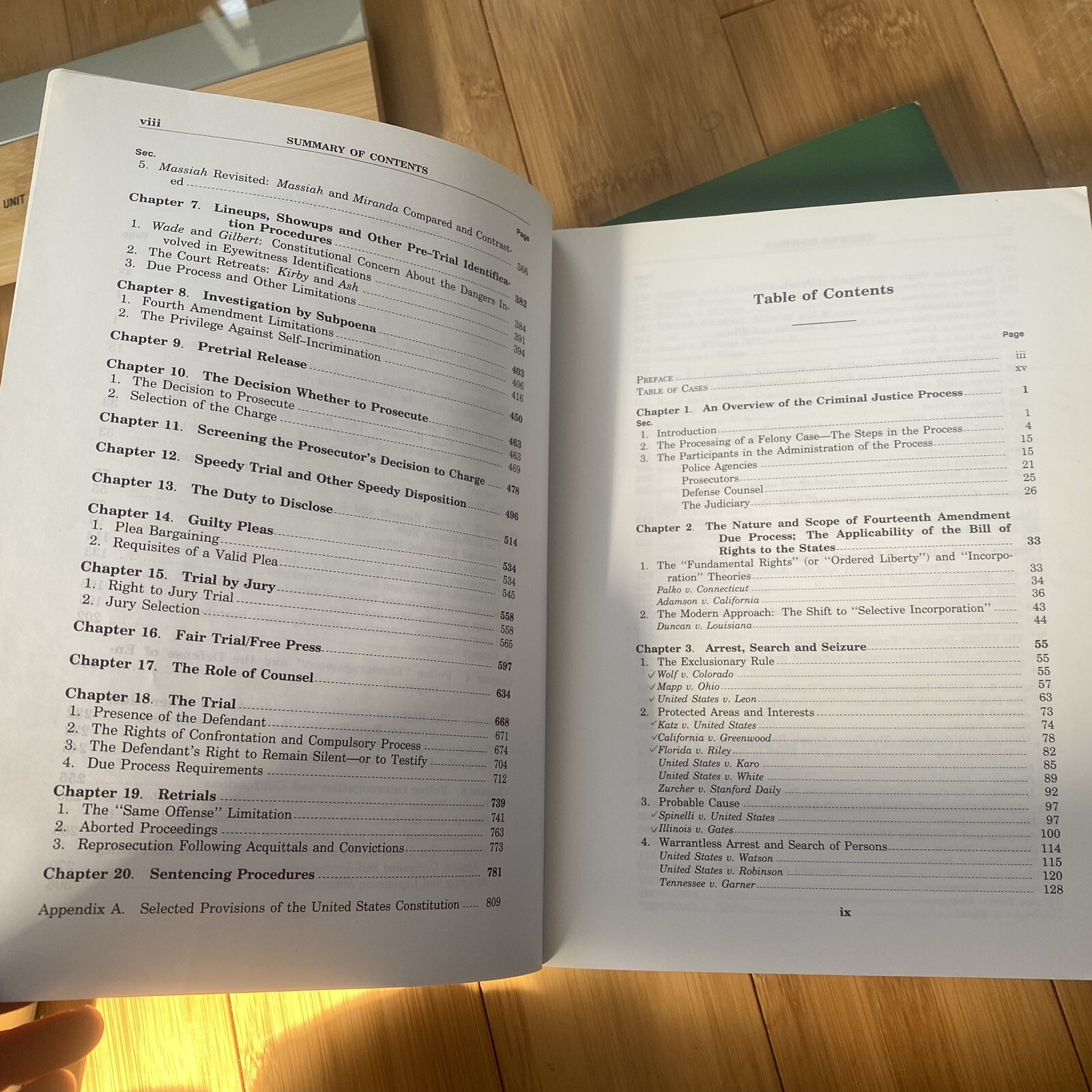 Criminal Procedure and the Constitution Israel Kamisar Lafave 1994 & 1990 Cases
