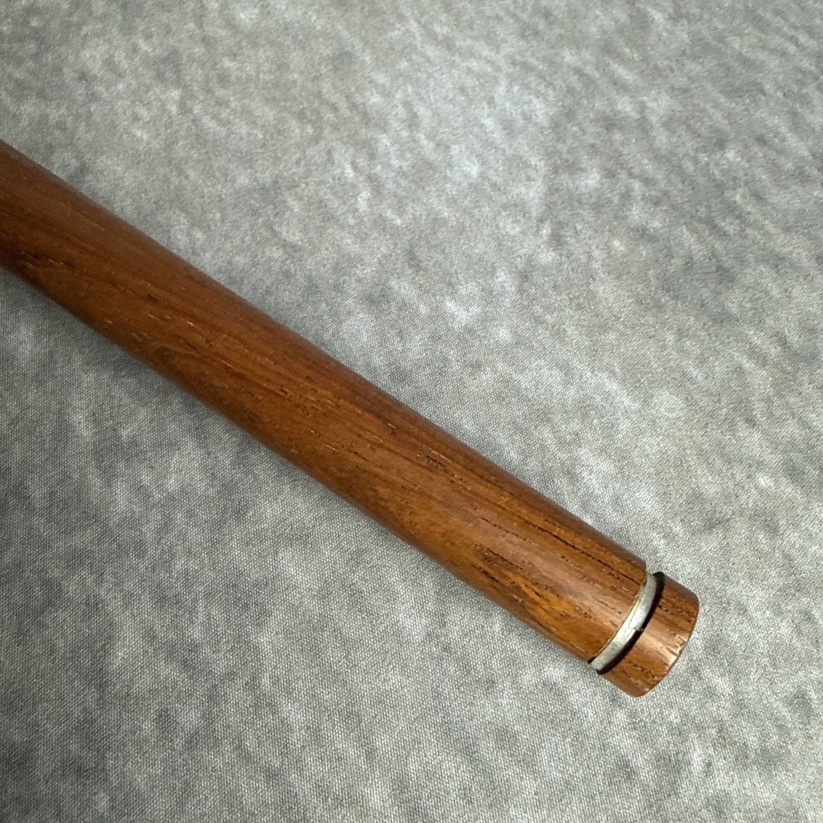 Vintage Wooden Judges Gavel Decorative Metal Bands 10”