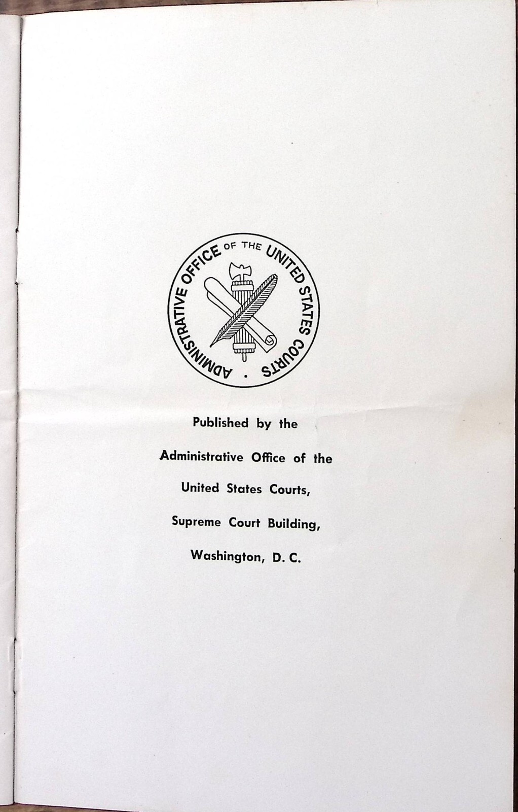 1962 HANDBOOK FOR JURORS SERVING IN THE UNITED STATES DISTRICT COURT Z5346