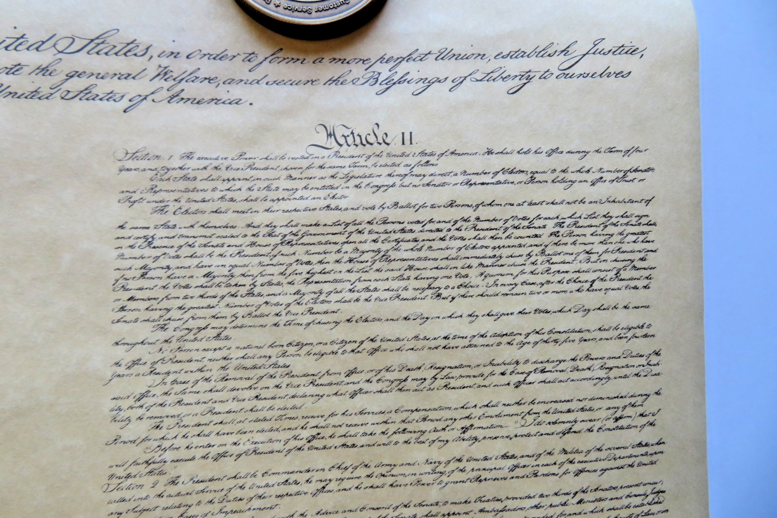 1787 United States Constitution «We The People» Replica Kmart® Rubbermaid®