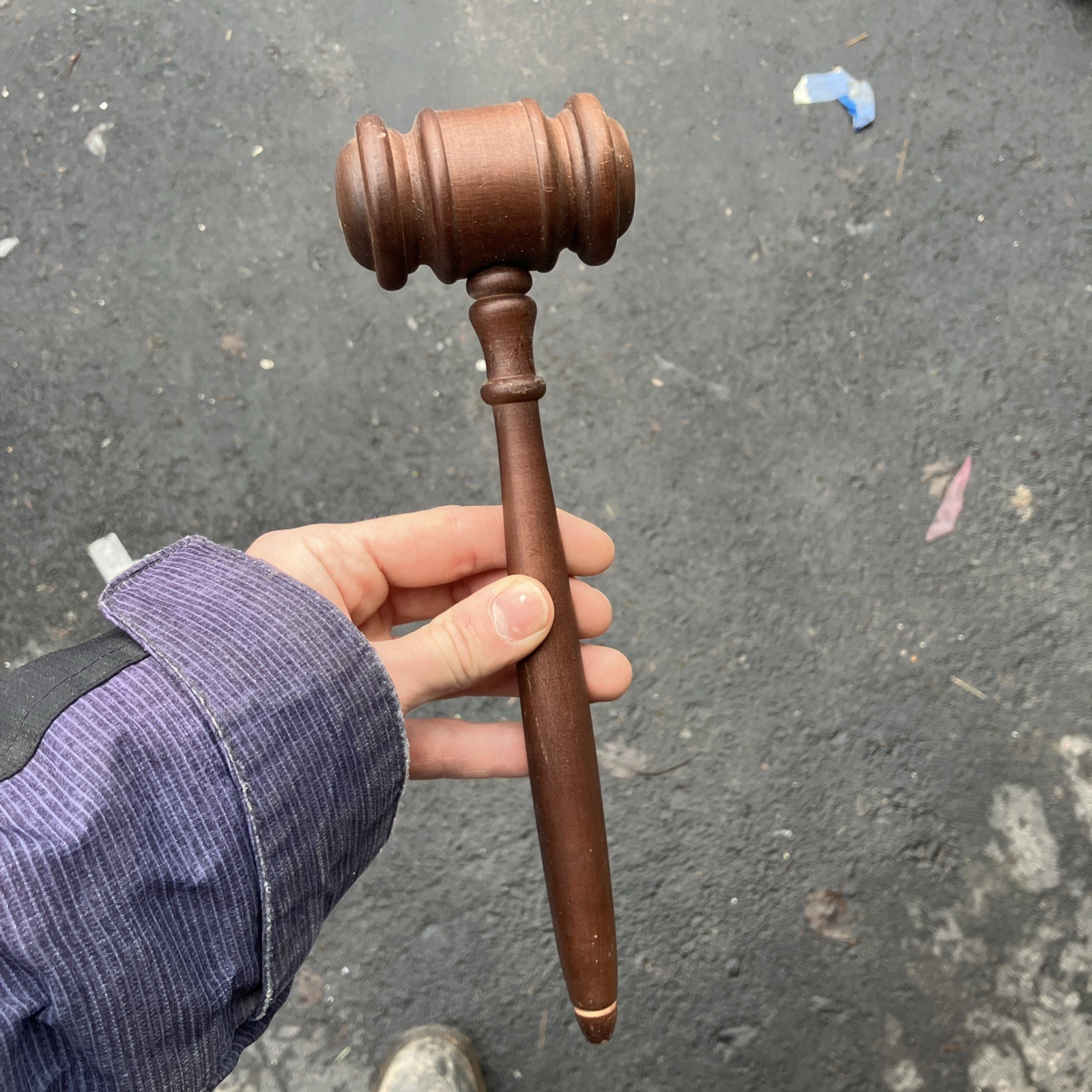 Wood-en Auctioneers Gavel 10” Inch Long Judge Brown B6