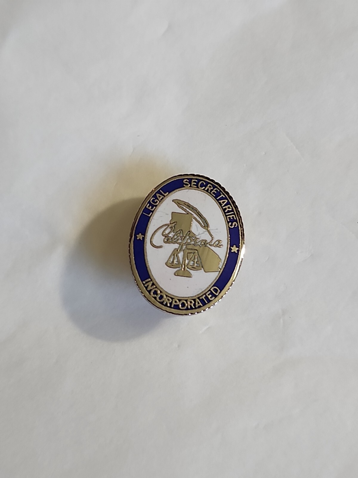 California Legal Secretaries Incorporated Membership Lapel Pin Vintage