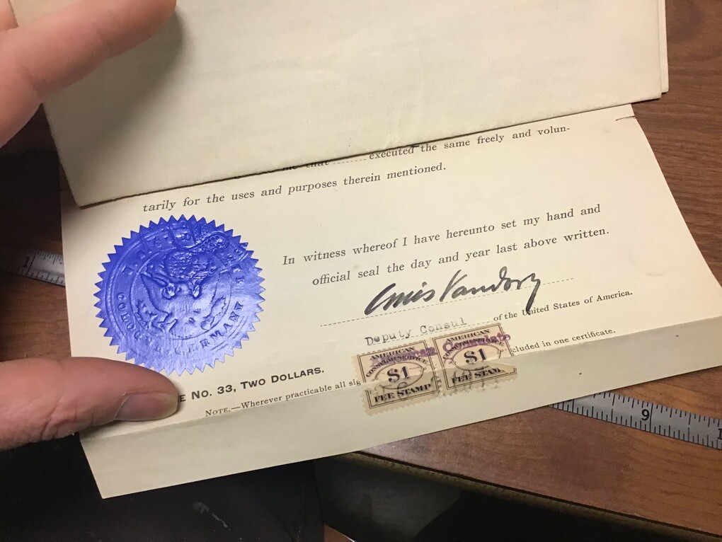 Original document: 1911 german & american WILL