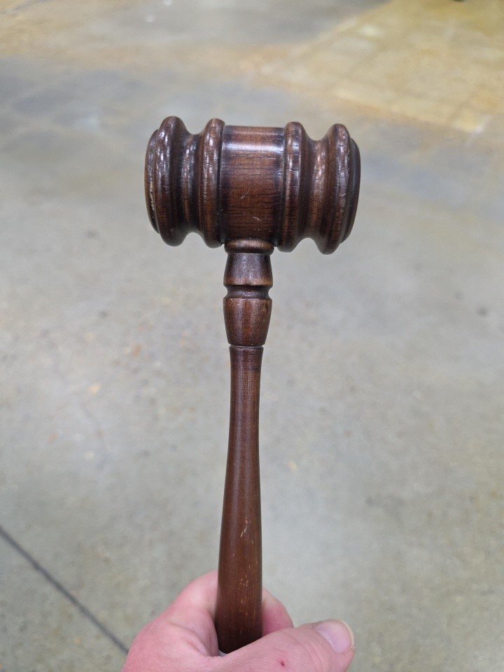 VINTAGE Walnut Wood Gavel Law & Order Judge ⚖️ Lawyers USED
