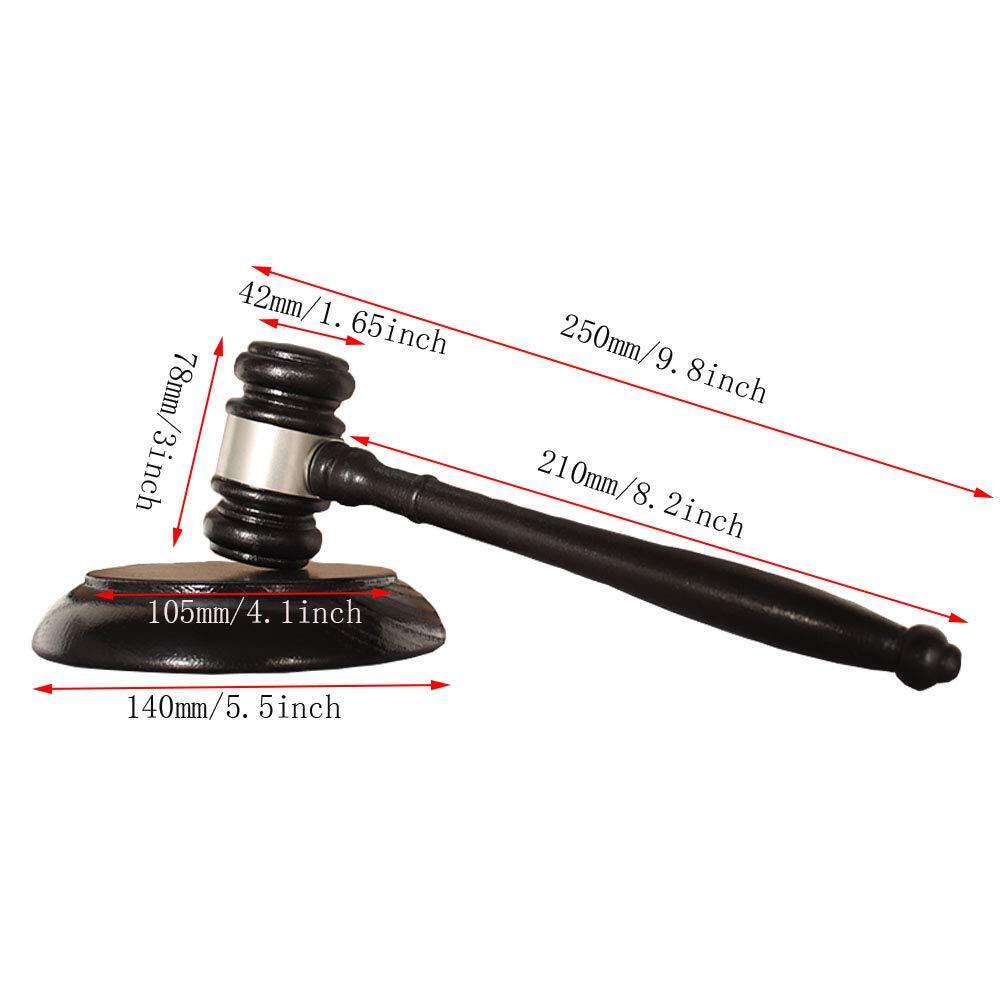 Wood Gavel and Sound Block Set Handcrafted Wooden Gavel with Round Block for …