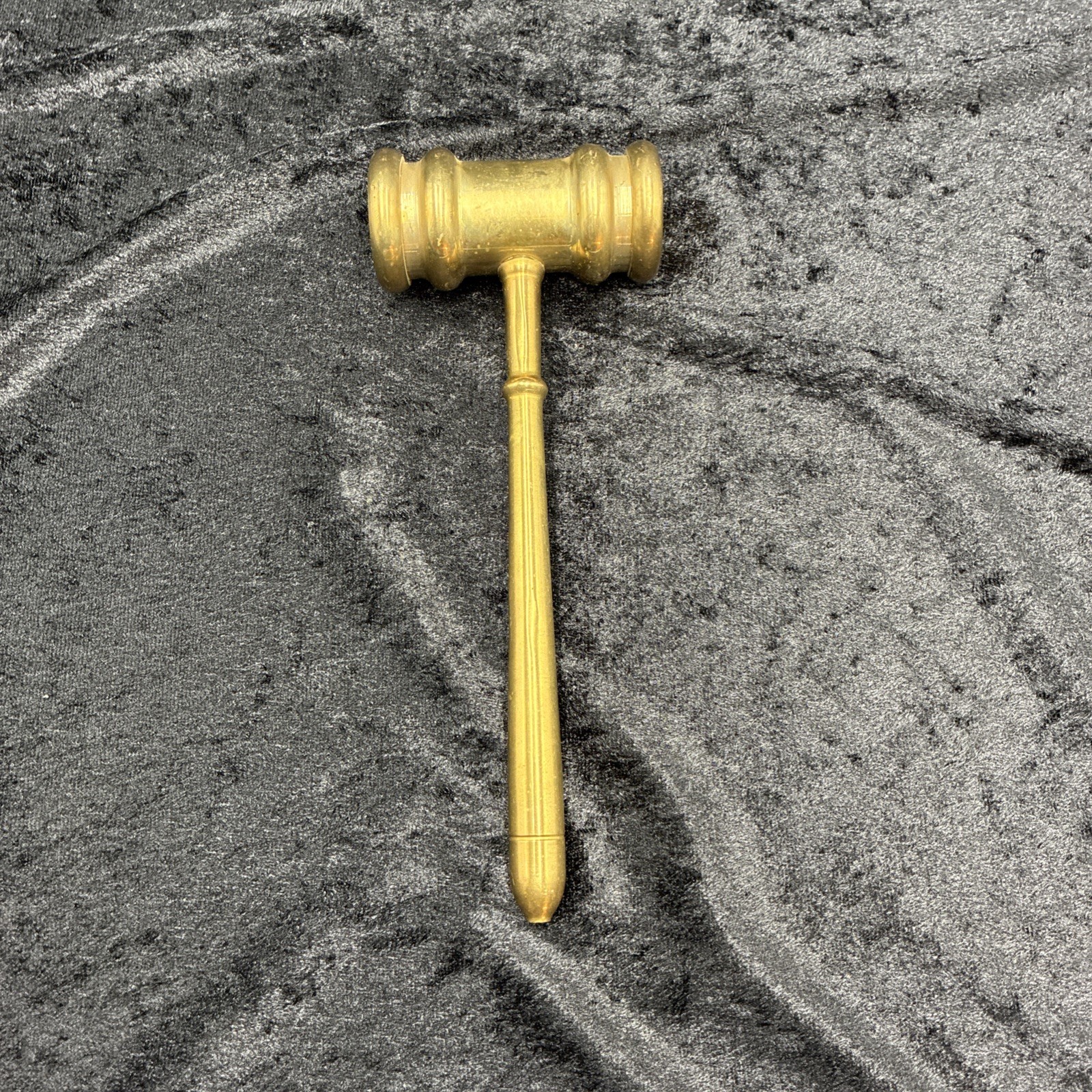Vintage Brass Gavel Judge Lawyer Bar Exam Grad Gift Paperweight Office Justice