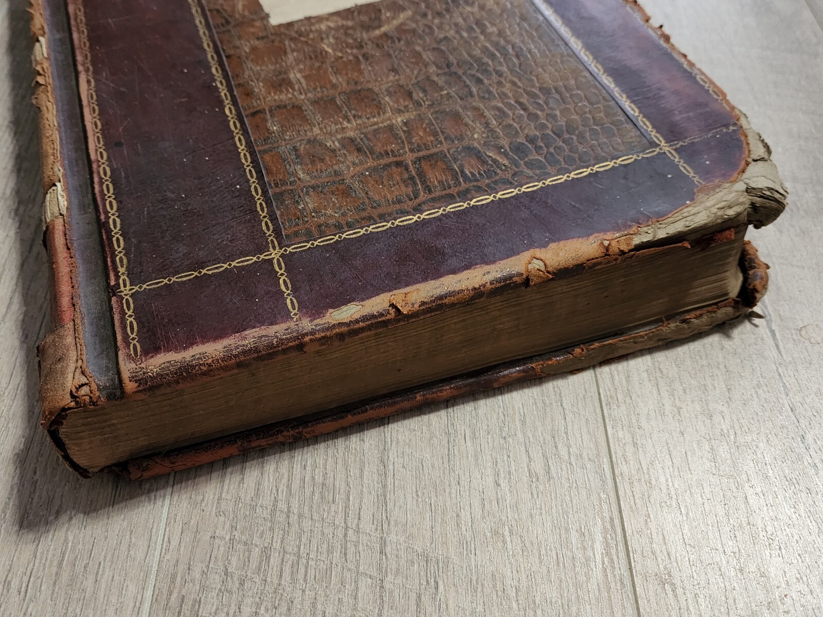 1928 CLINTON COUNTY MISSOURI LEATHER BOUND WITNESS AFFIDAVIT FEES COURT LEDGER