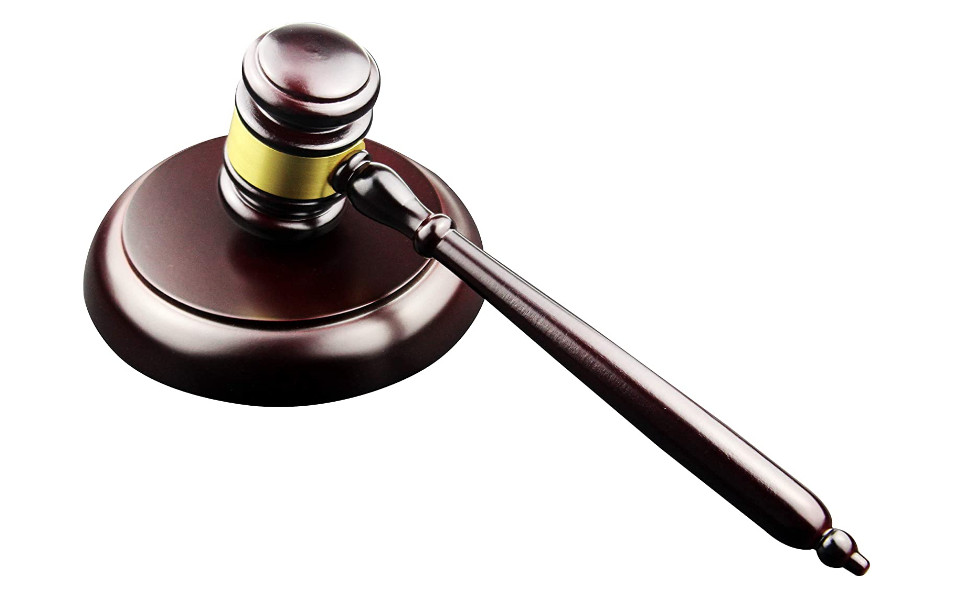 Handmade Wooden Gavel Block Gift Lawyer Judge Court Room Executive Auction Sale