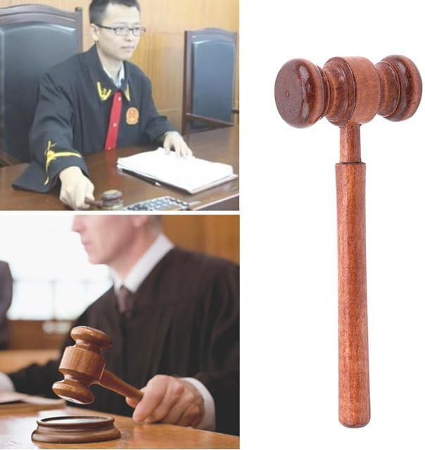 Brown Handmade Wooden Gavel, Vintage Judge Gavel, Auction Gavels, Props and Clot