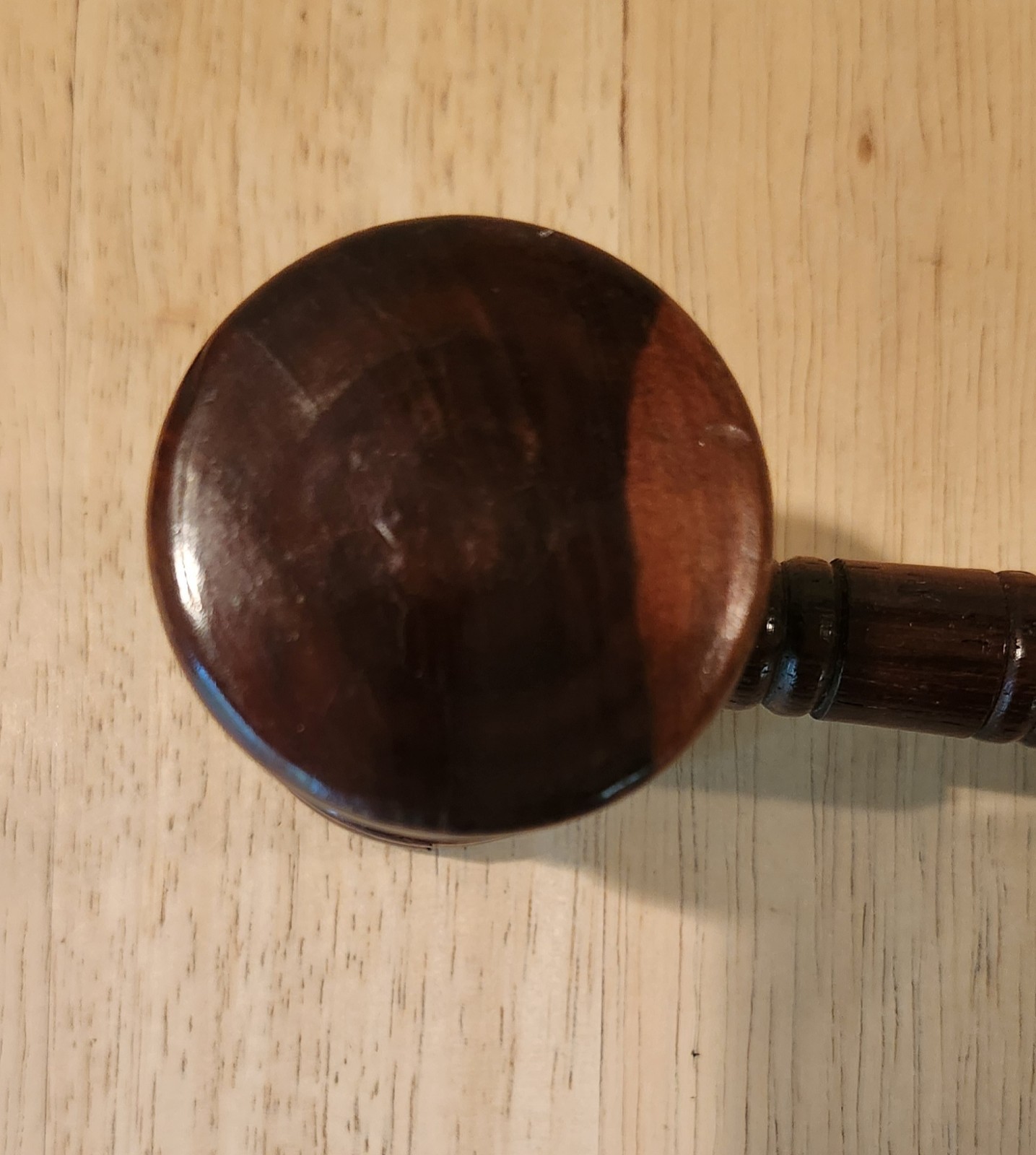 Vintage 12″ Hand Crafted Turned Wooden Gavel 2 Toned Head – FREE SHIPPING