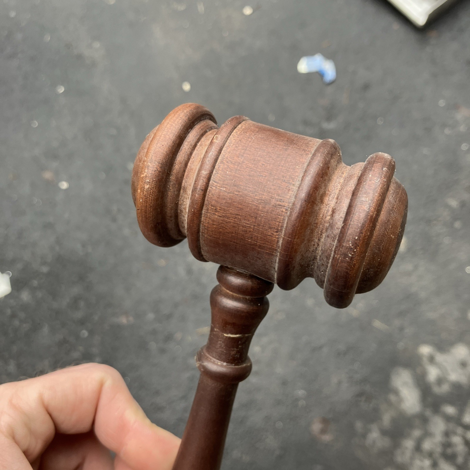 Wood-en Auctioneers Gavel 10” Inch Long Judge Brown B6