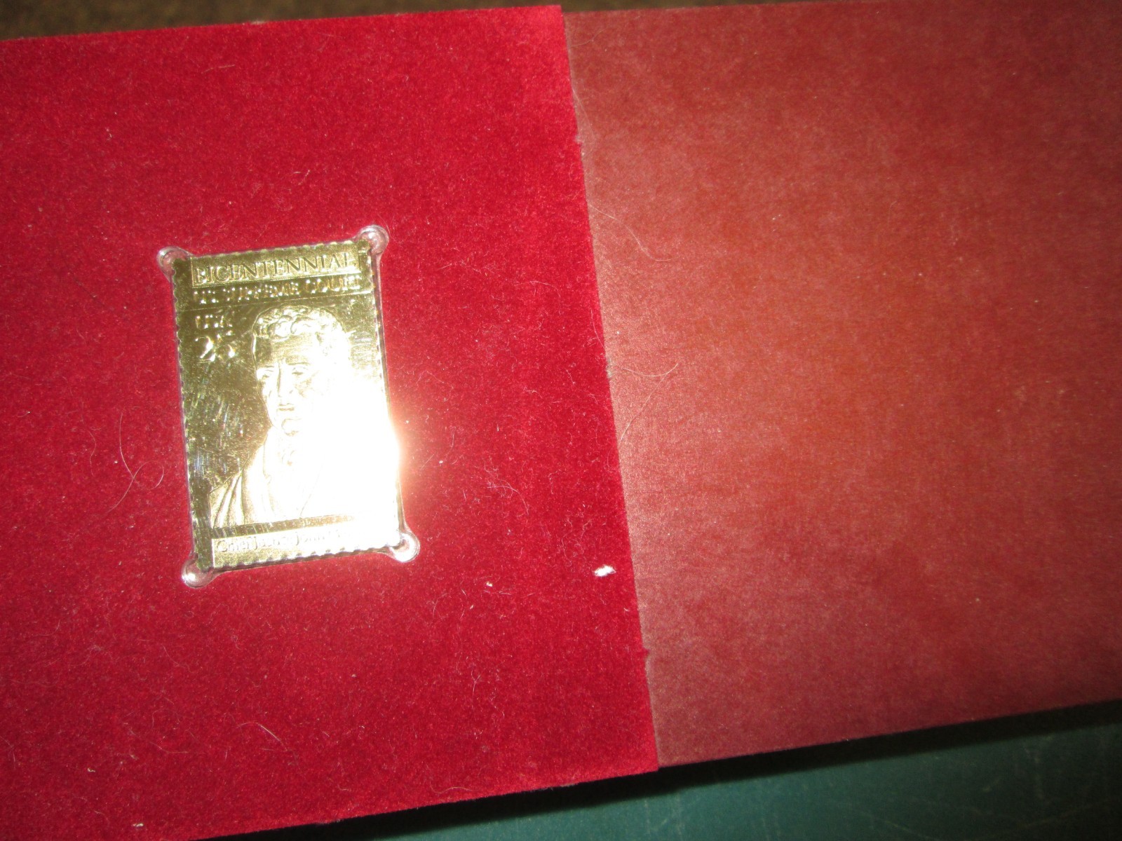 BiCentennial US Supreme Court 25 Cent Gold Tone Stamp John Marshall