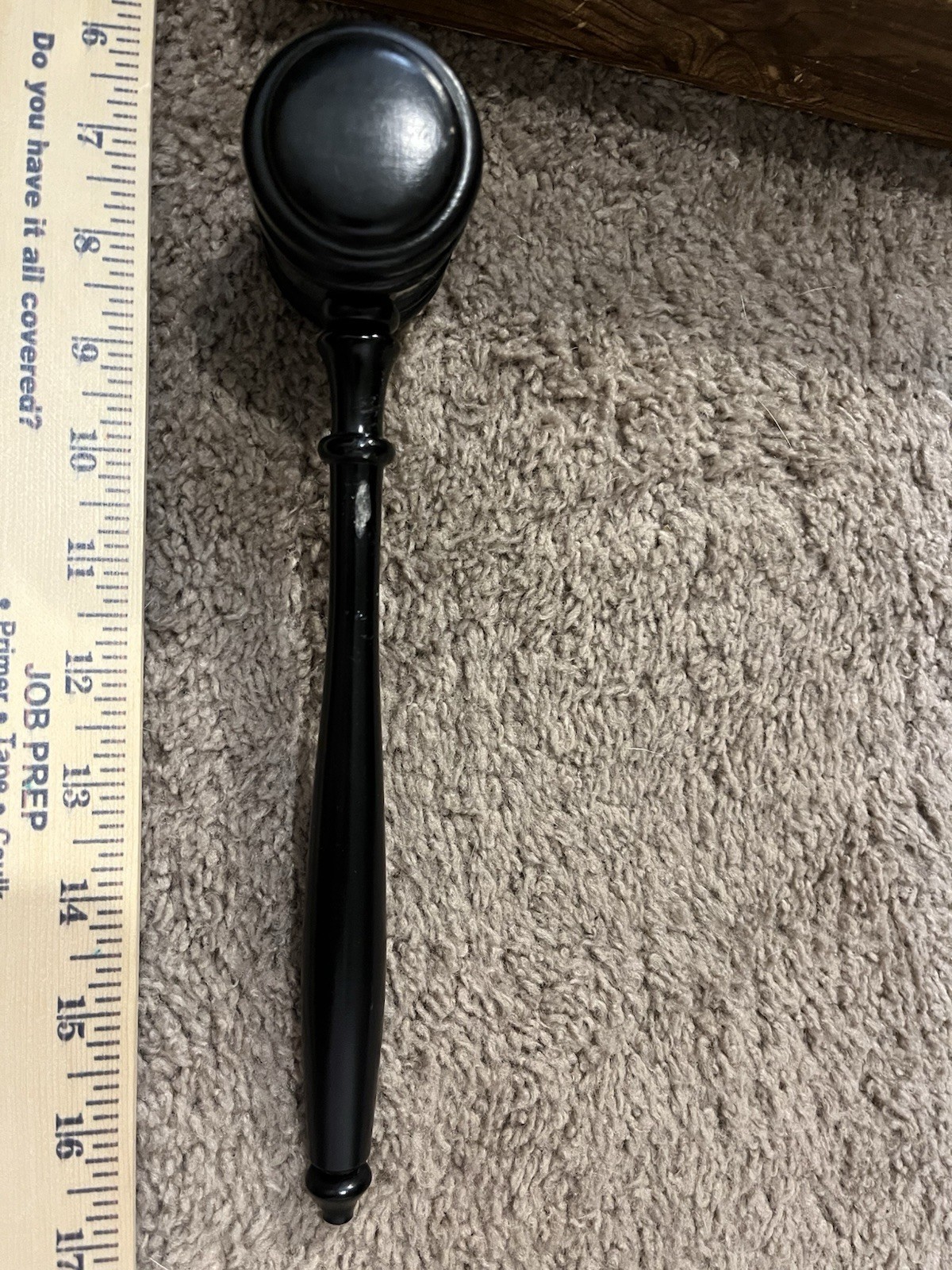 Vintage Wooden Judge Gavel w/ Engraved Metal Band & Box Court Legal Decor
