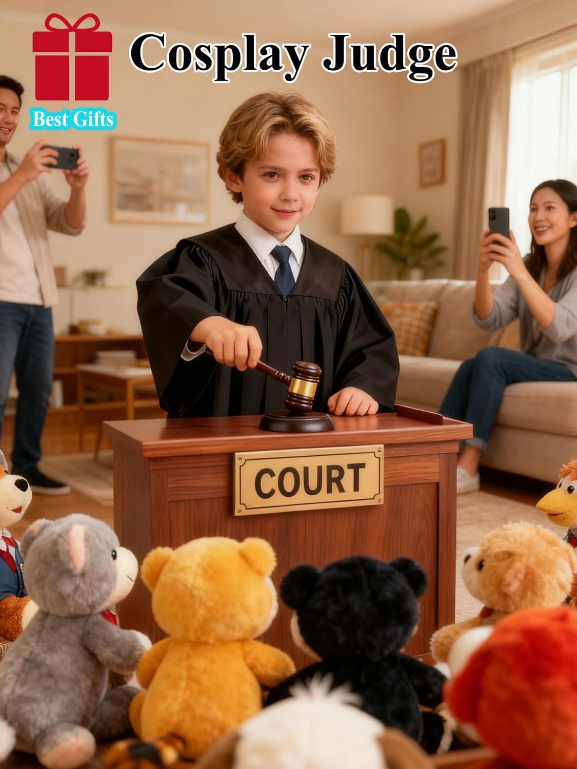 Perfect Desk Accessory, Wooden Gavel and Sound Block Set for Lawyers, Judges, Ch
