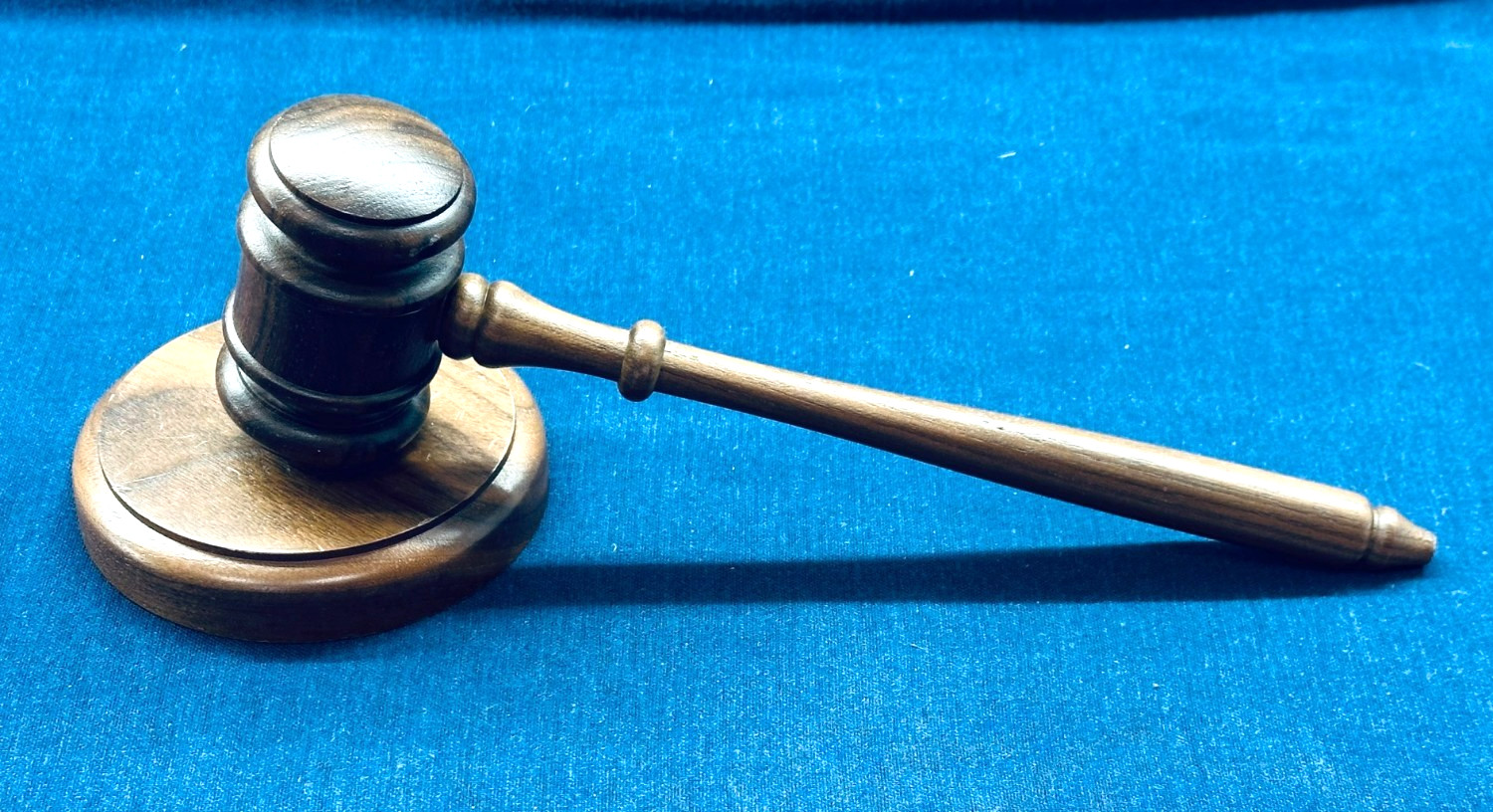 Vtg Wooden Ceremonial Hummer Gavel Judge Chairman Auctioneer Tool w/Sound Block