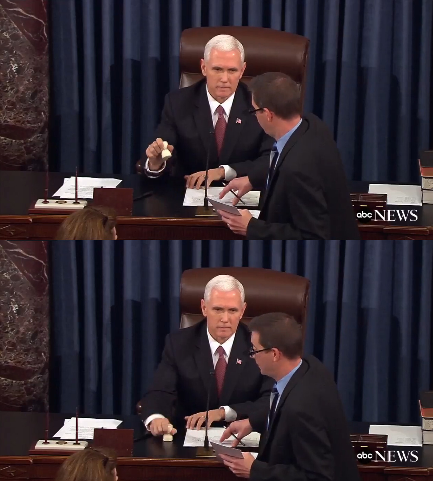 United States Senate gavel – heavy hand-shaped replica – exact size and weight