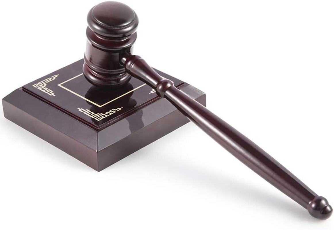 Handmade Wooden Gavel and Block Set Perfect for Lawyer Judge Auction Sale Meetin