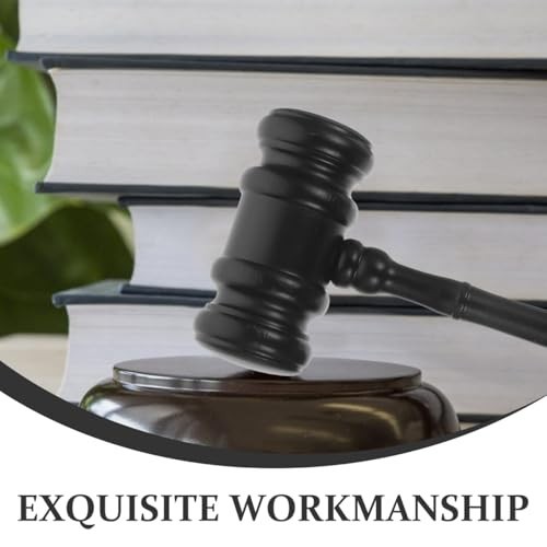 Mini Wooden Gavel & Block Set – Judge Court Hammer Costume Prop for Meetings & P