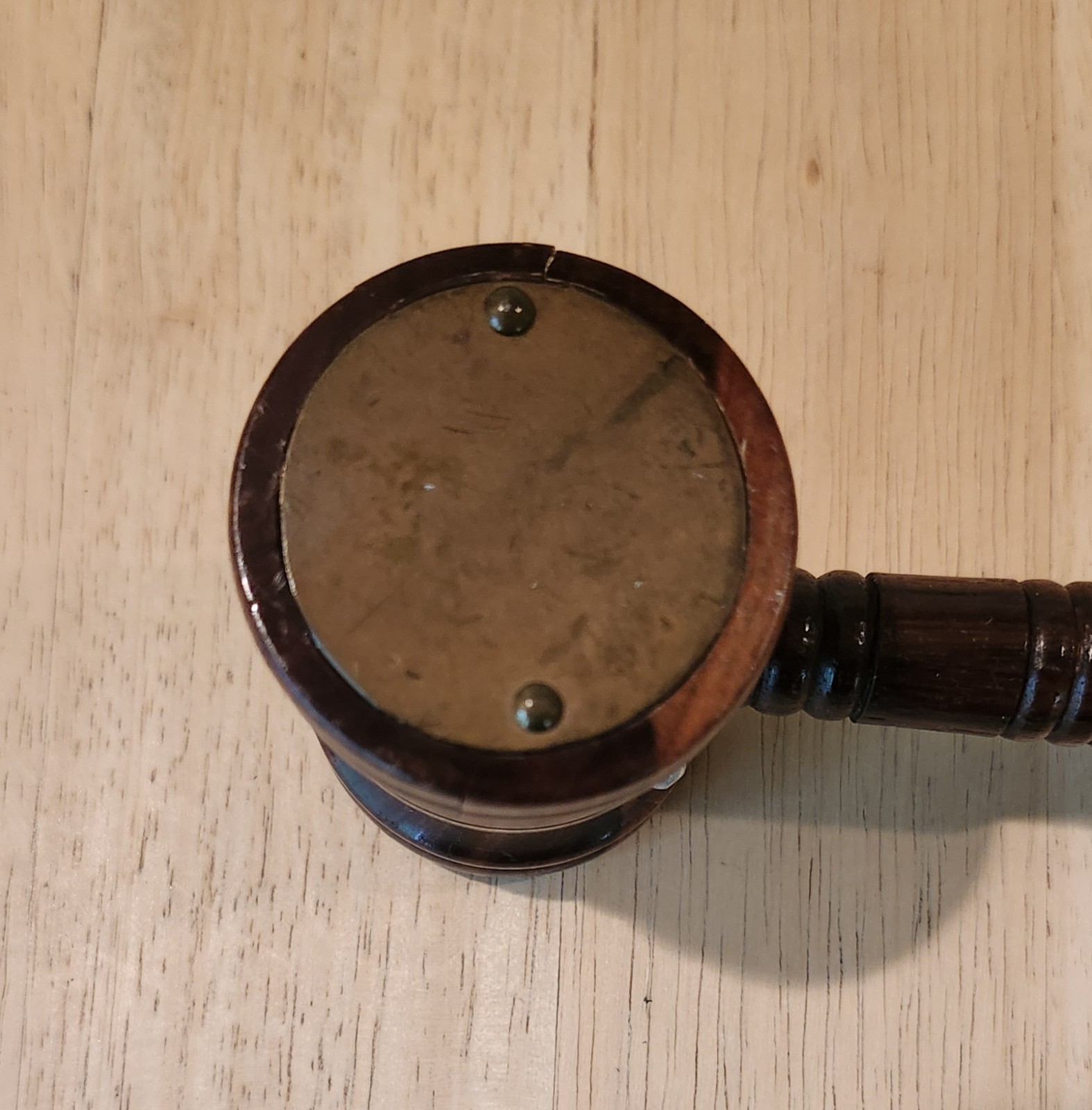 Vintage 12″ Hand Crafted Turned Wooden Gavel 2 Toned Head – FREE SHIPPING