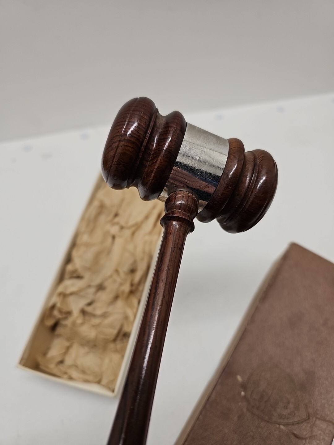 VTG. Rosewood Boxed Wood Spindle 10” Dark Finish Long-life Sterling (D)