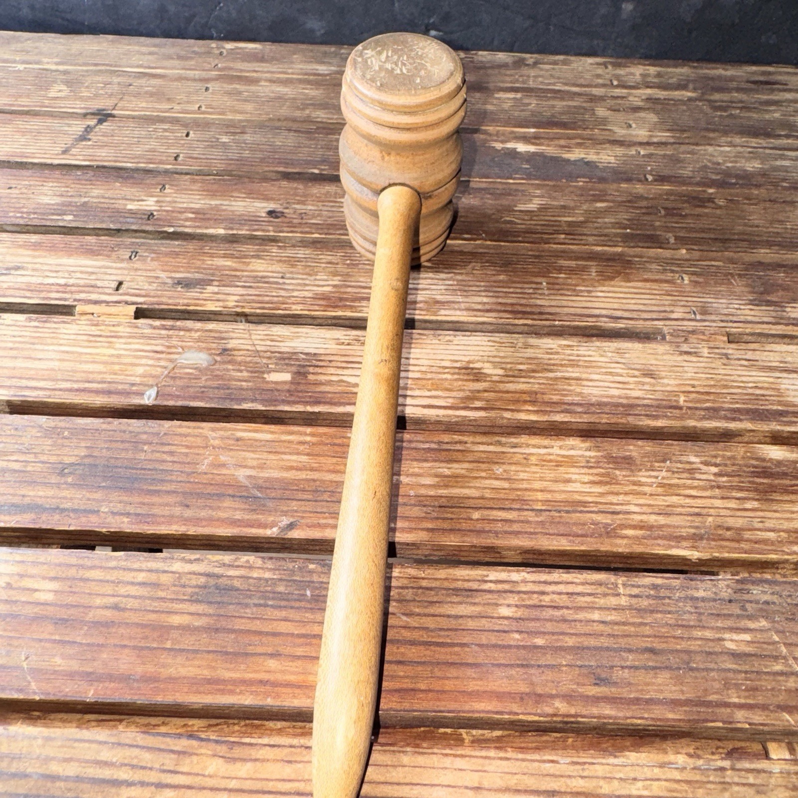 Vintage Wooden Gavel Judge Courtroom / Auctioneer’s Hammer 8.5” Legal Decor