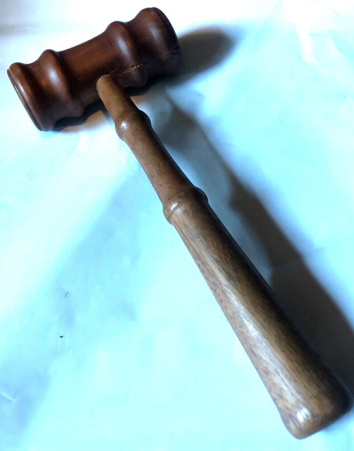 Wood Gavel Walnut Hardwood Stain Wooden Judge Courtroom Custom 9.5 in