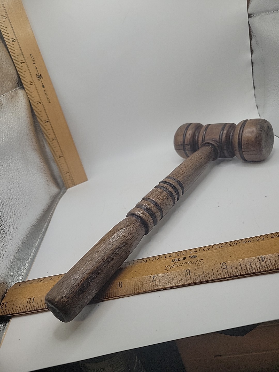 Vtg Wooden Gavel 11 Inches Long