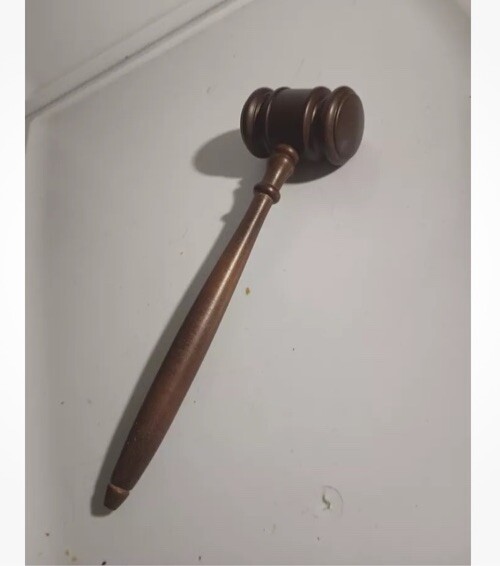 VINTAGE 10 «LONG SYMBOL OF LEADERSHIP WOOD GAVEL IN BOX