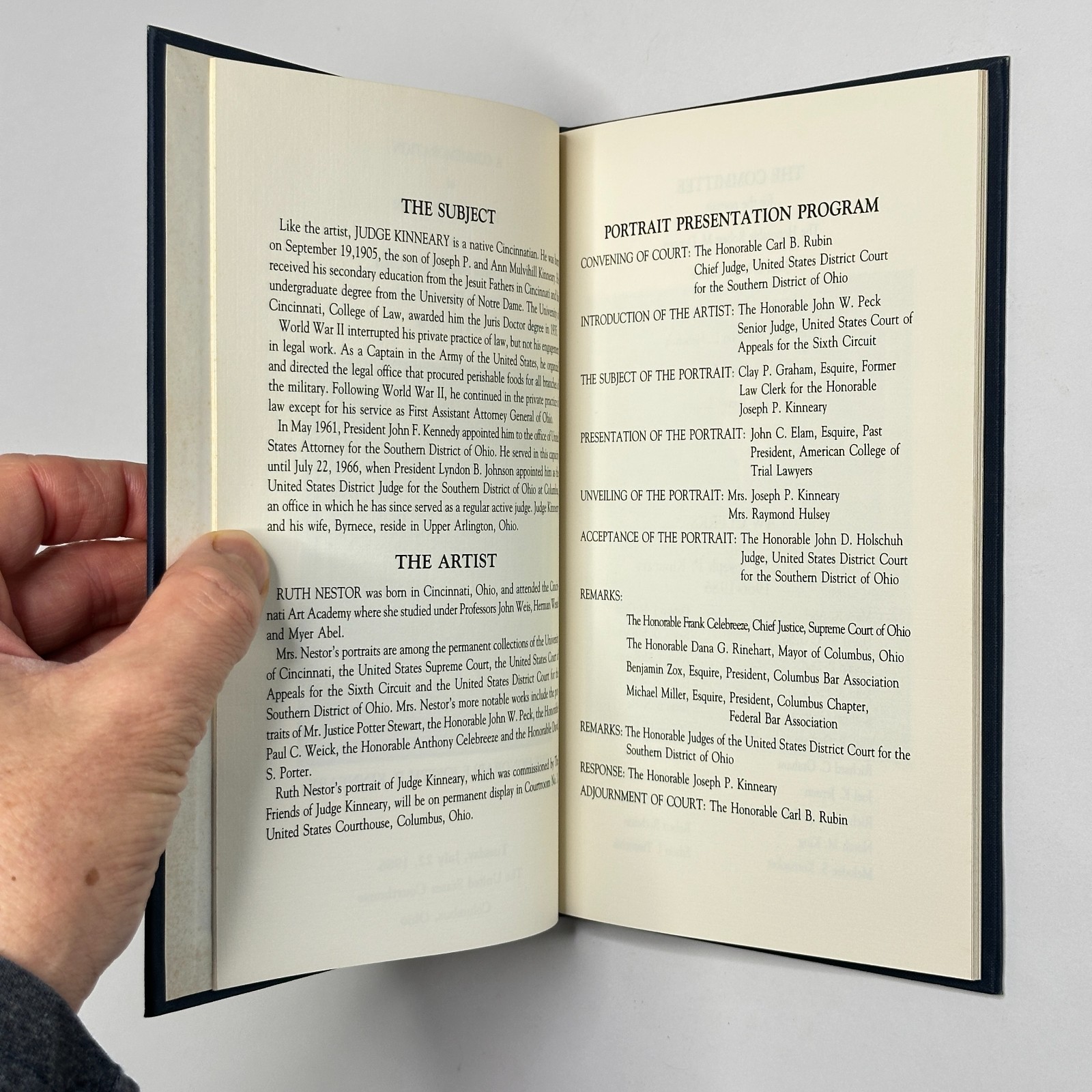 Signed Ephemera Grouping – Judge Joseph P. Kinneary, Ohio U.S. District Court