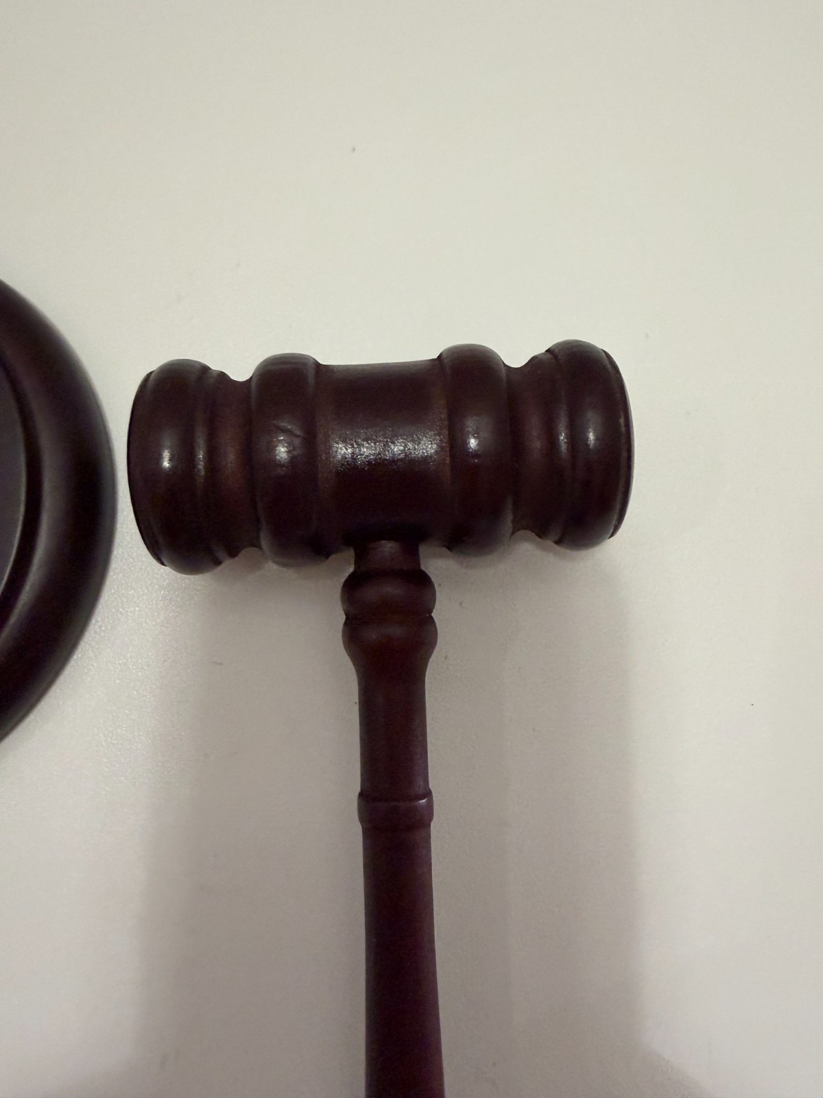 Handmade Wooden Gavel and Sound Block Set for Lawyers Judges Auction Courtroom