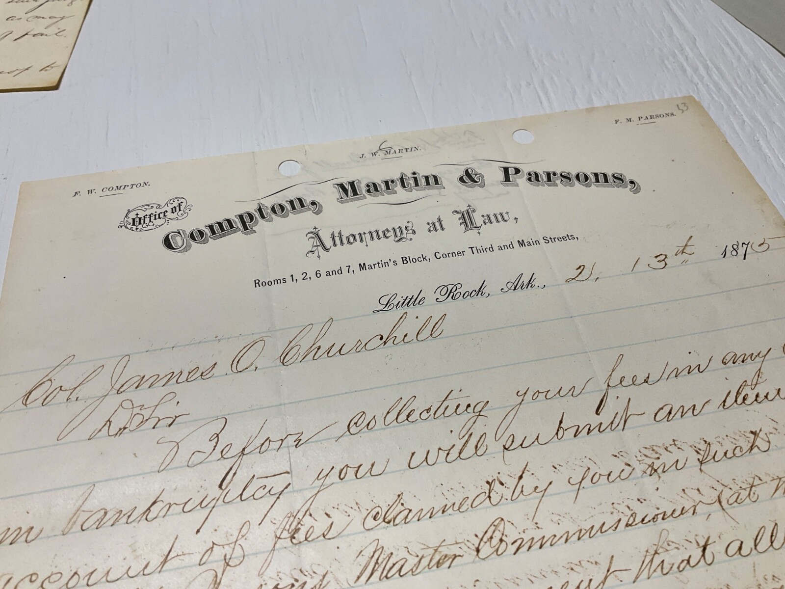 ARKANSAS LOT 4 DOCUMENTS CIVIL WAR TO 1909 BANKRUPTCY CHILDREN CIVIL SUIT @312
