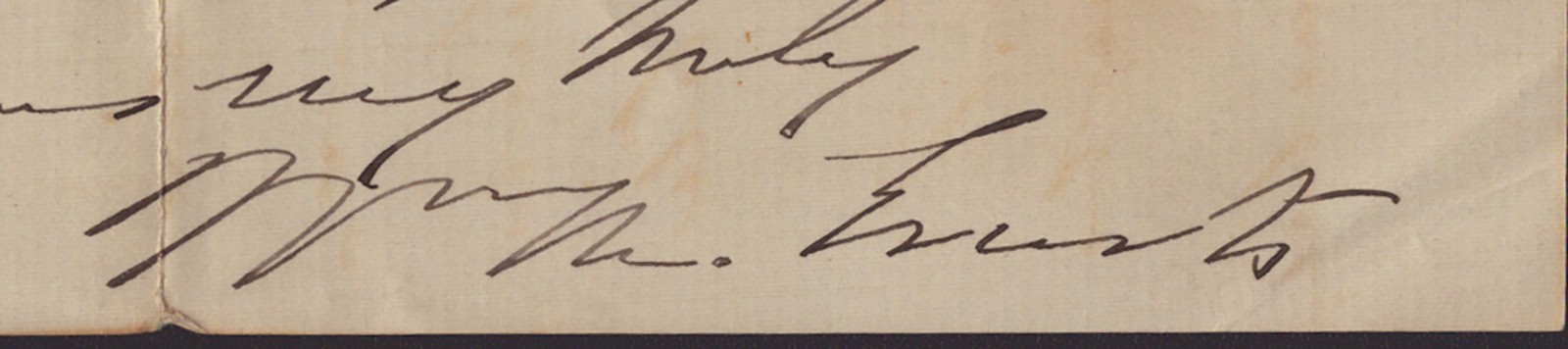 WILLIAM M. EVARTS – AUTOGRAPH LETTER SIGNED 02/11/1887