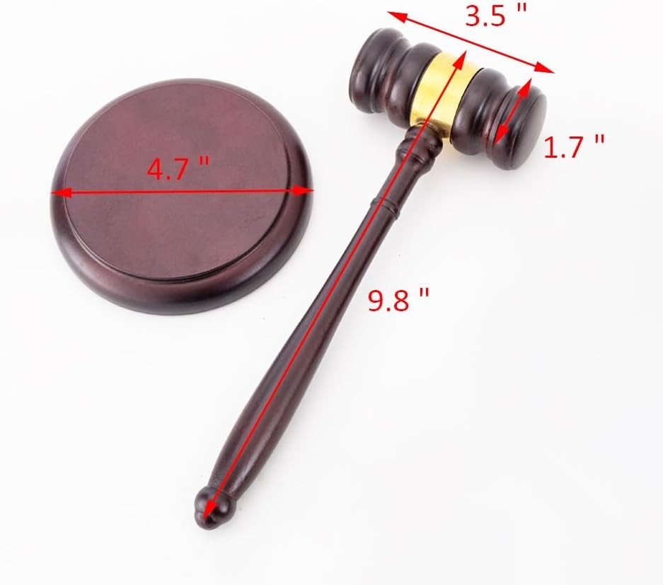 Handcrafted Wooden Gavel & Sound Block Set – Perfect for Lawyers & Judges