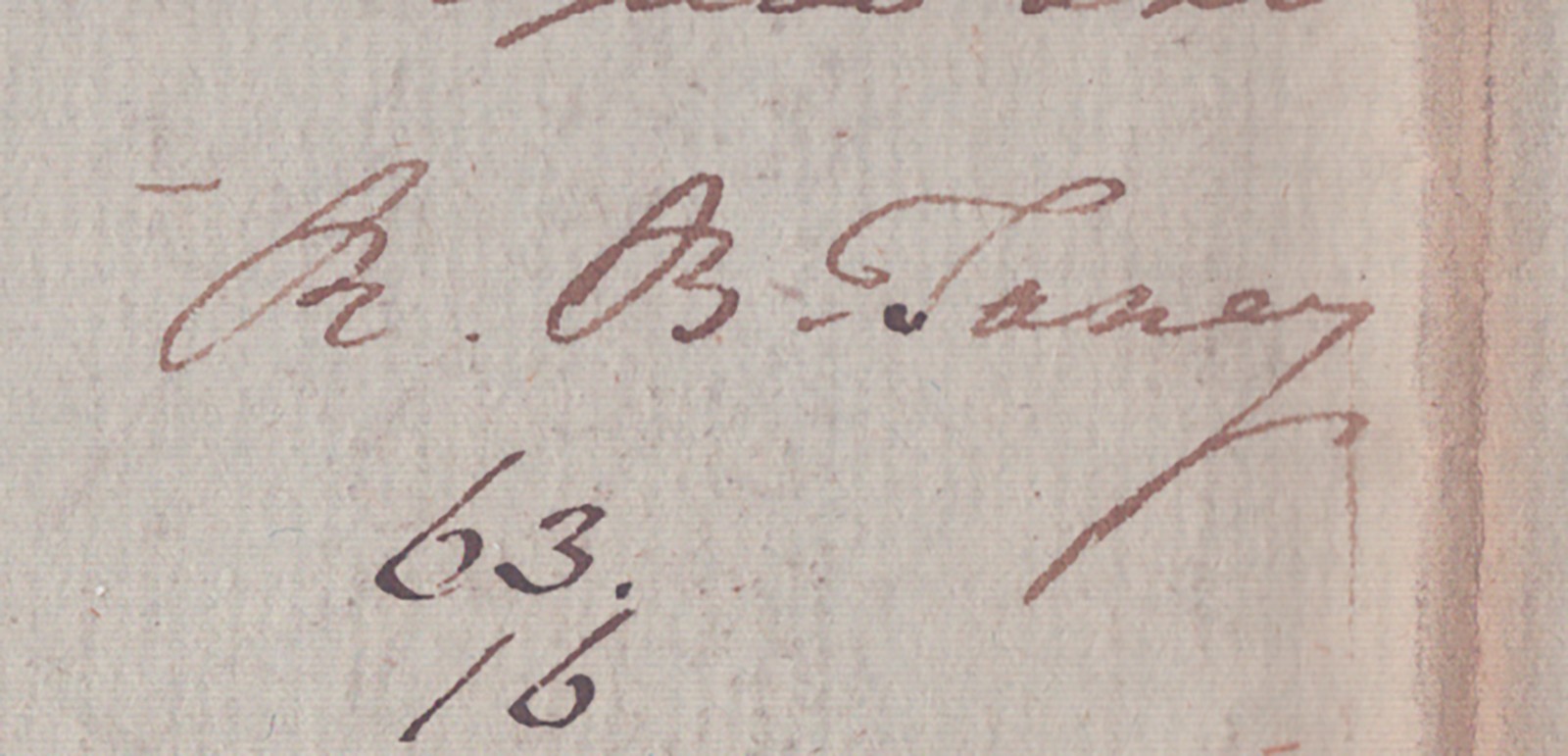 ROGER B. TANEY – AUTOGRAPH DOCUMENT TWICE SIGNED 10/12/1799