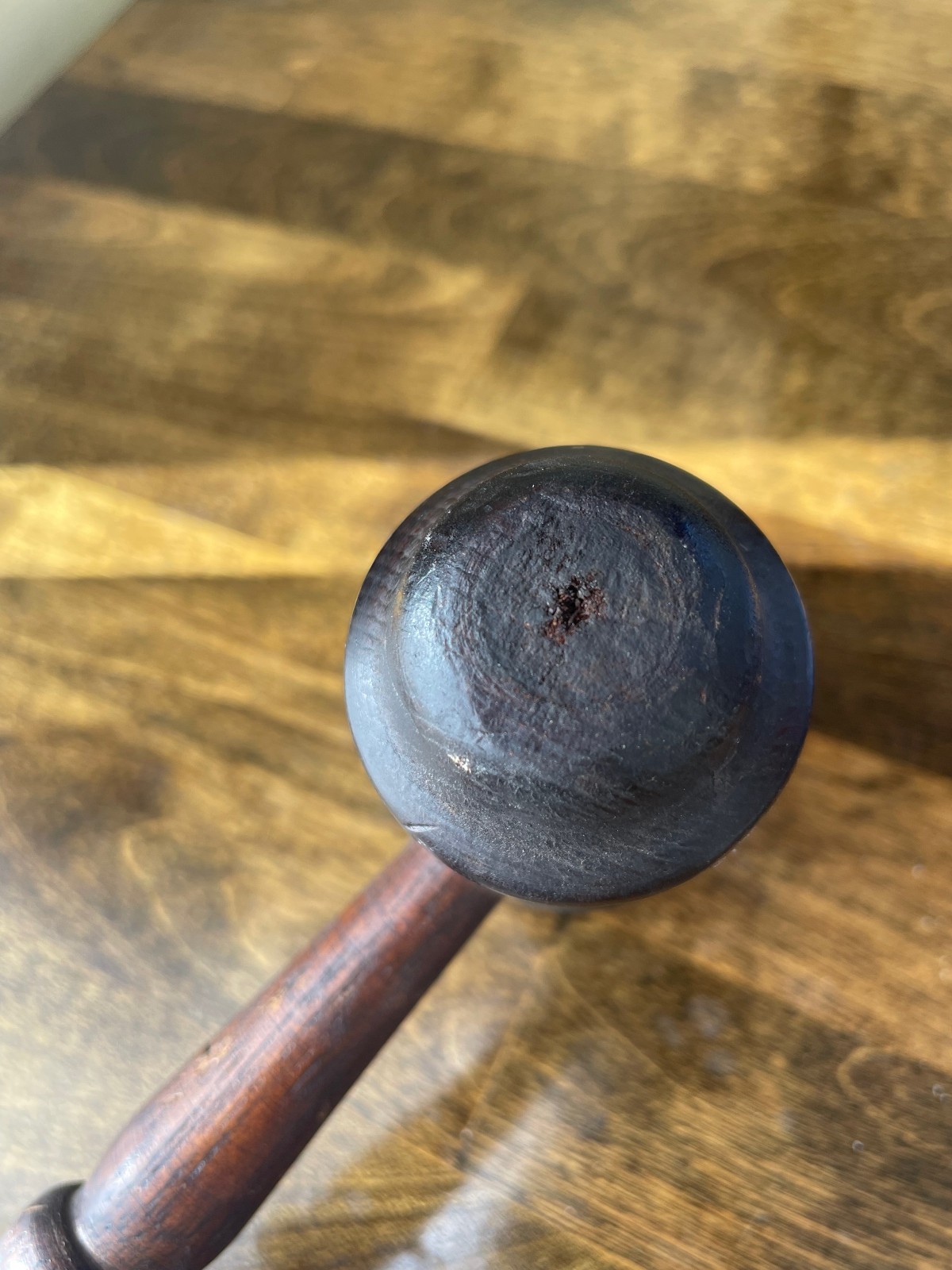 Antique 19th Century Solid Wood Gavel – Large, Hand-Turned