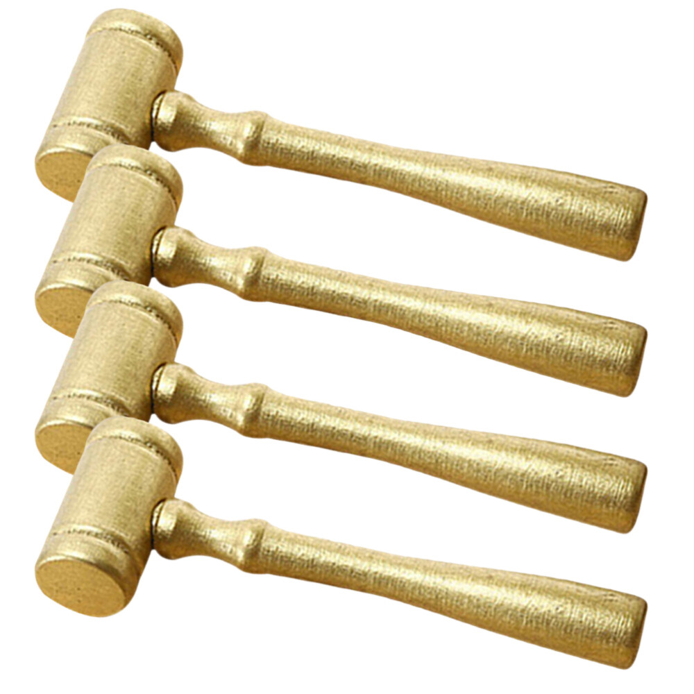 4pcs Small Gavel Judge Wooden Gavel Plaything Party Costume Hammer for Kids