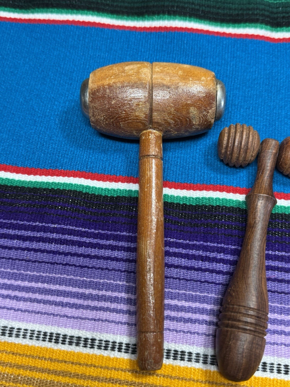 Vintage Wooden Gavels Set of 3