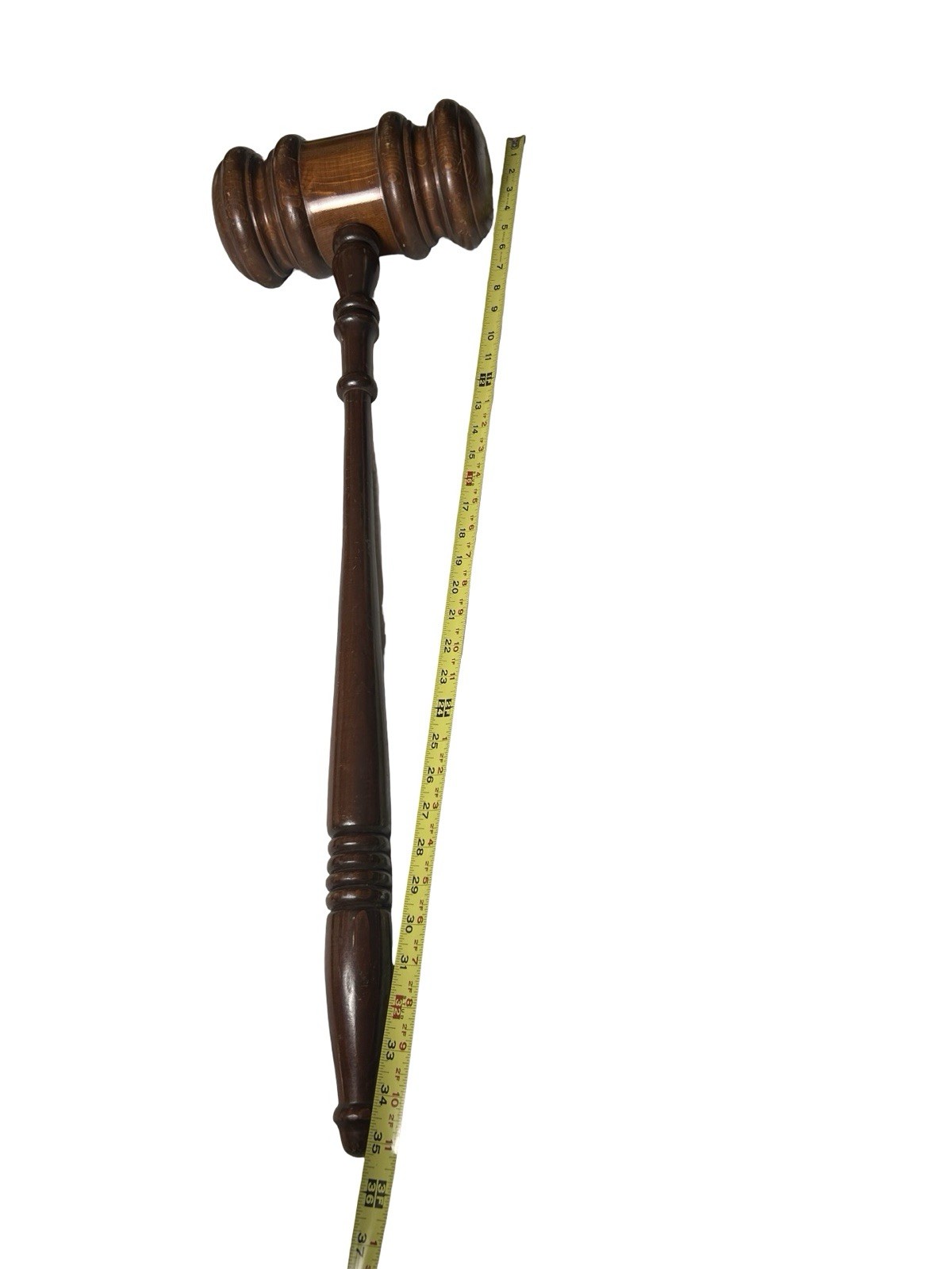 Large Oversized Wood Gavel 35” Judge Lawyer Auctioneer Chairman Ceremonial
