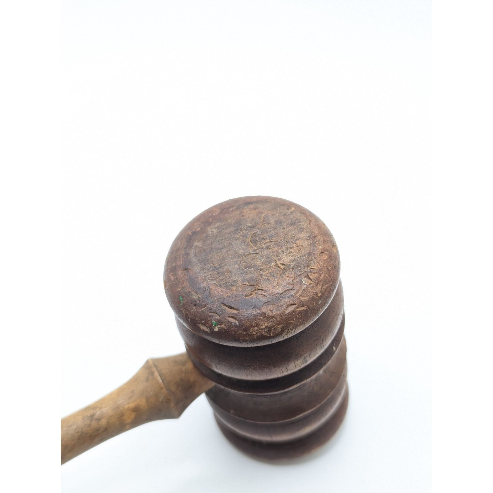 Vintage Wood Wooden Judge Auctioneer Gavel Mallet Ornate Auction Court Prop