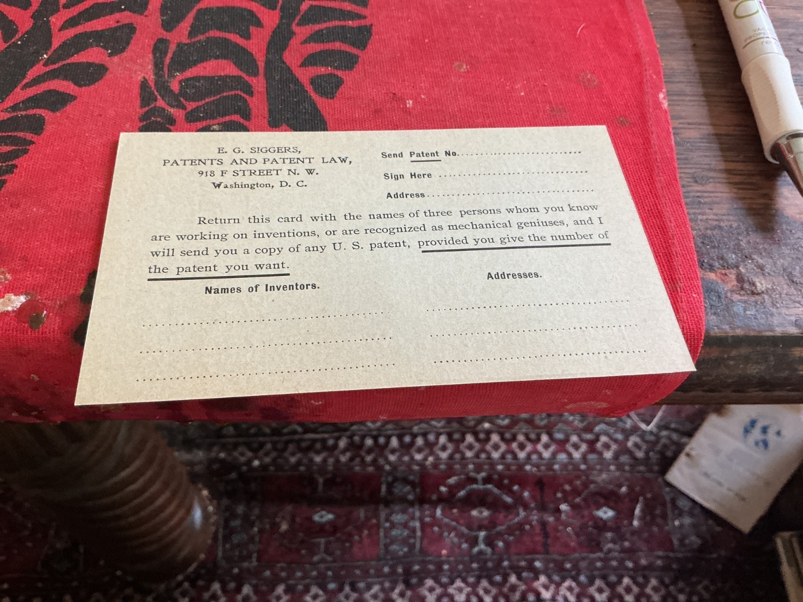 Patent Attorney E.G. Siggers 1910 Packet on International Patent Protection
