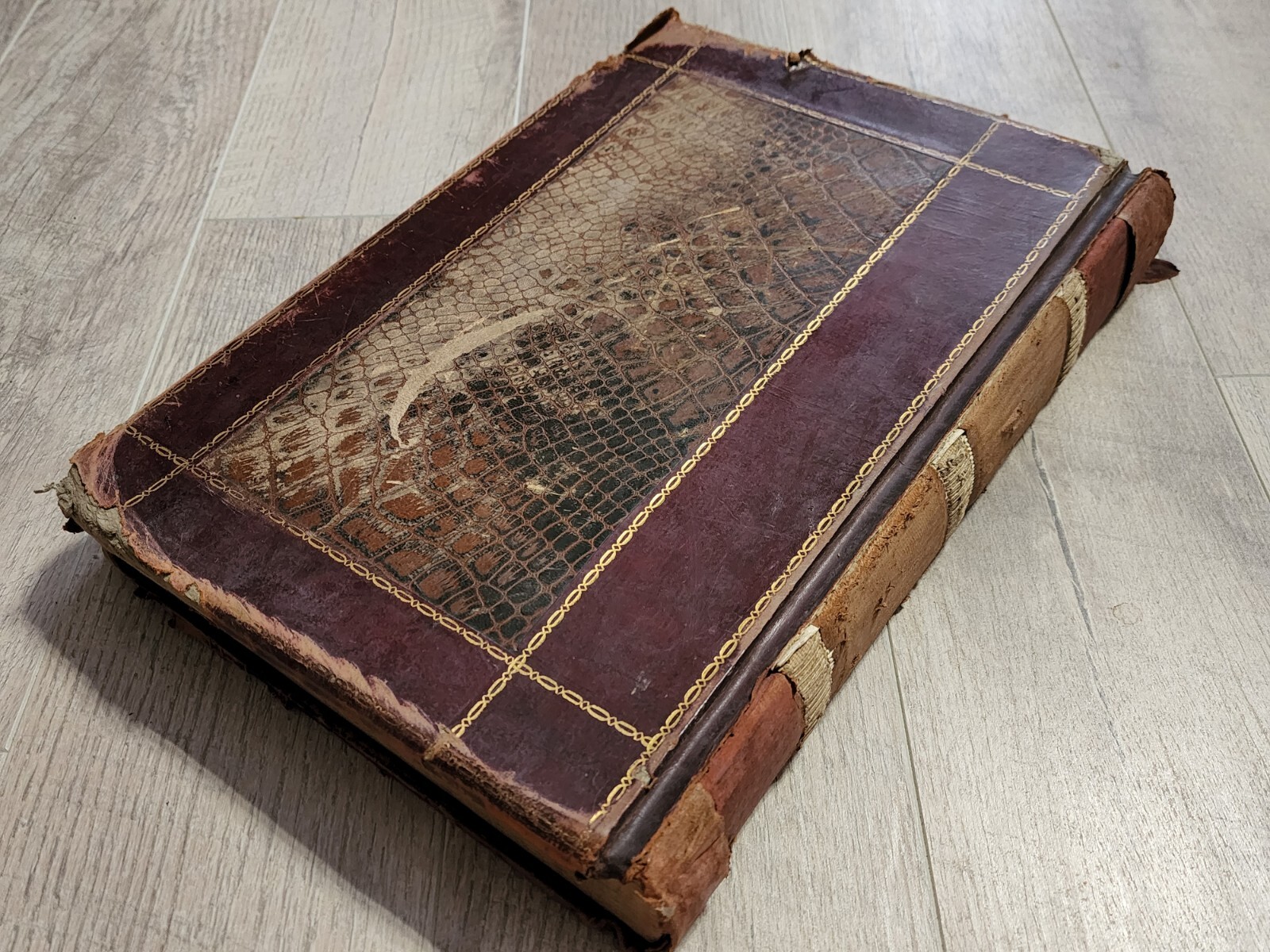 1928 CLINTON COUNTY MISSOURI LEATHER BOUND WITNESS AFFIDAVIT FEES COURT LEDGER