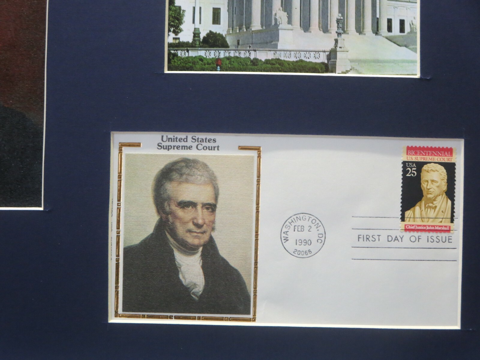 Supreme Court Chief Justice John Marshall and the First day Cover of his stamp