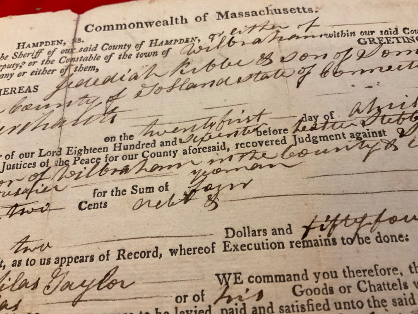 DEBTORS PRISON GOAL COMMITMENT MASSACHUSETTS INTERESTING #1849